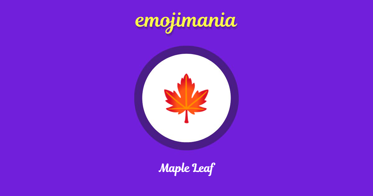 Maple Leaf Emoji copy and paste