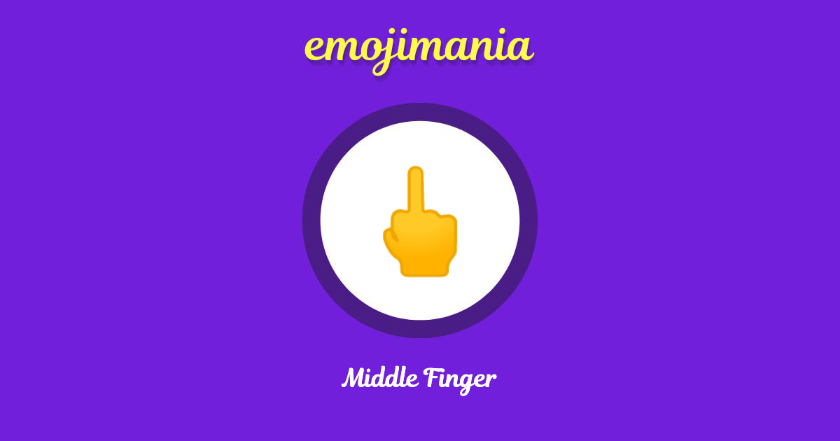Middle Finger Emoji copy and paste