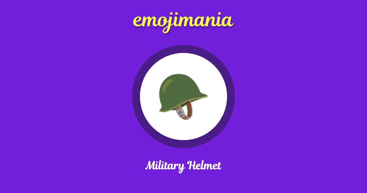 Military Helmet Emoji copy and paste