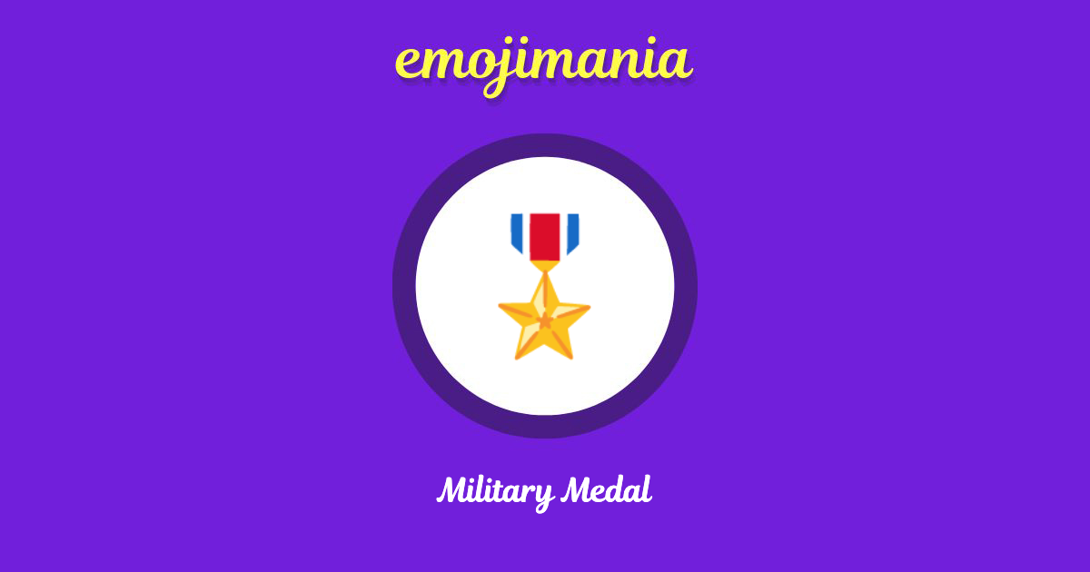 Military Medal Emoji copy and paste