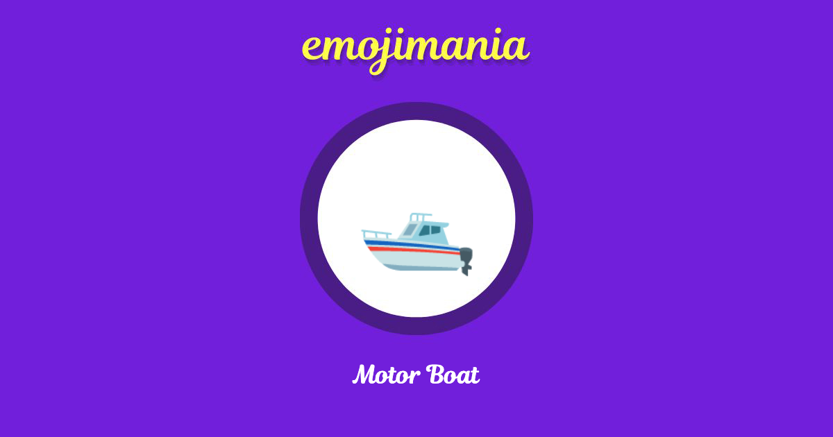 Motor Boat Emoji copy and paste