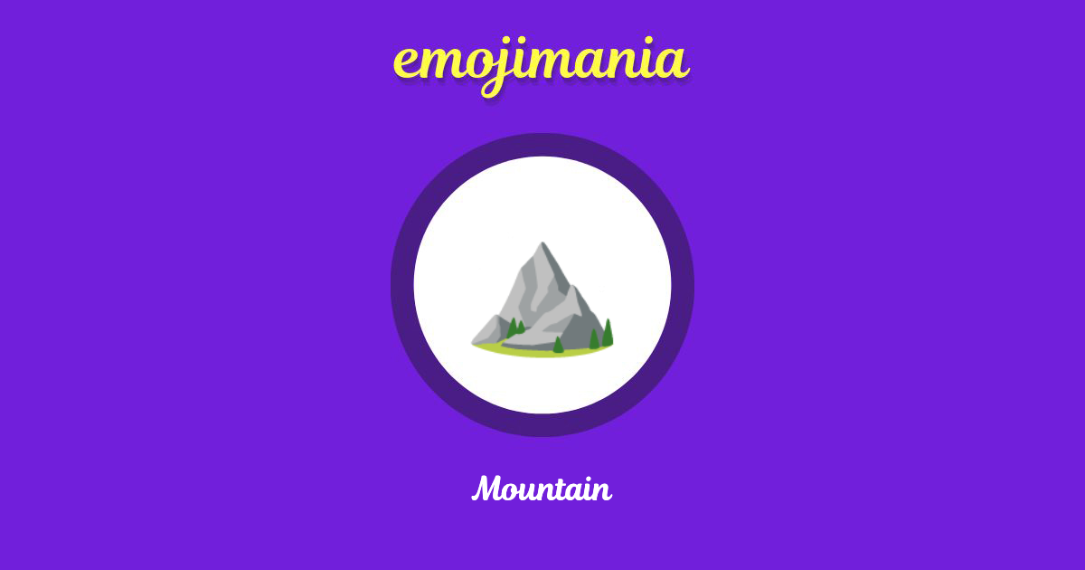 Mountain Emoji copy and paste