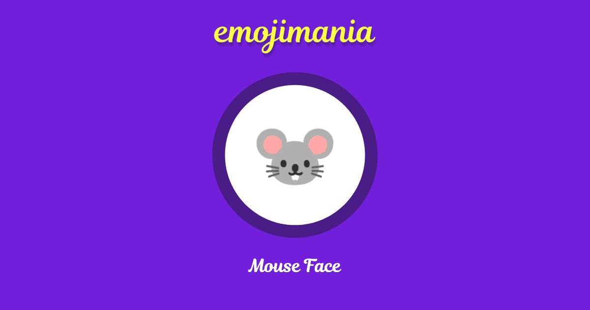 Mouse Face Emoji copy and paste
