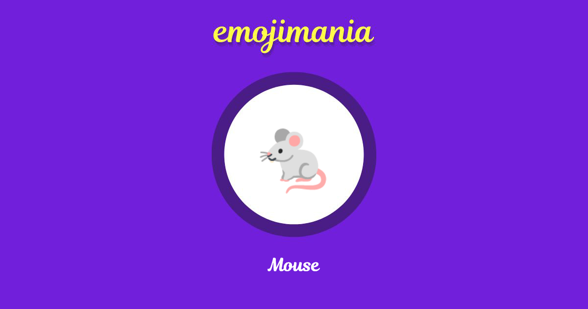 Mouse Emoji copy and paste