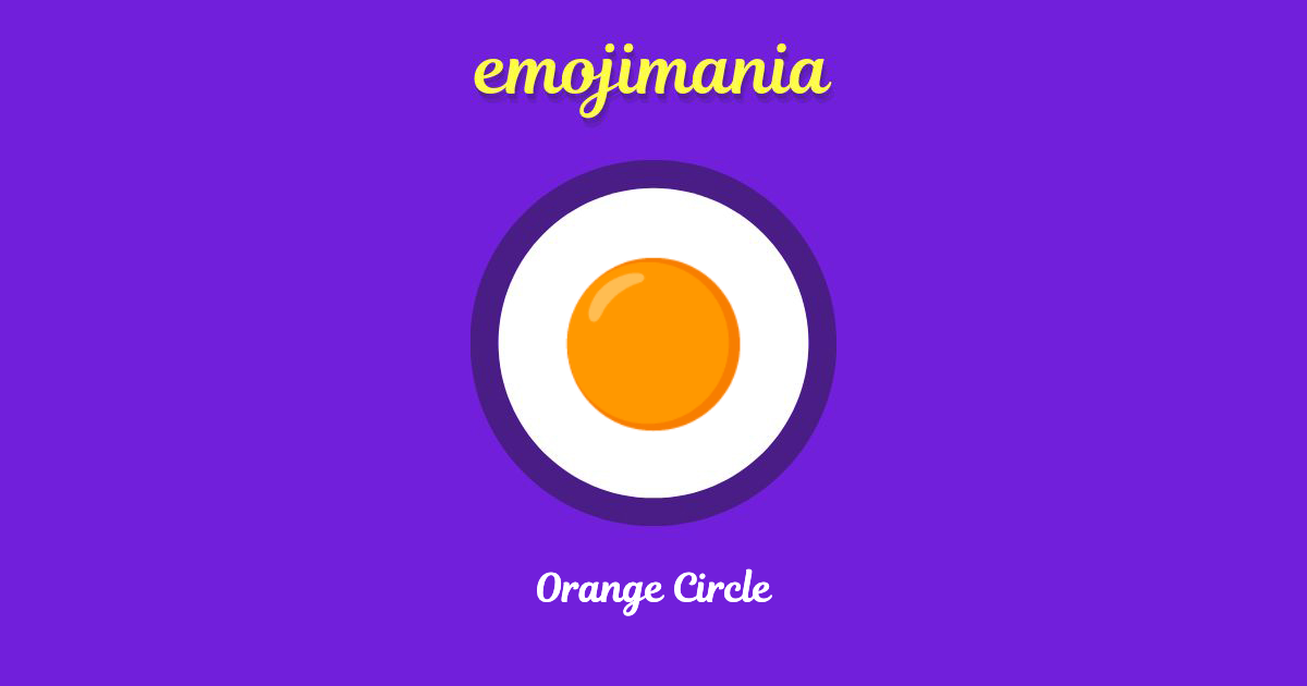 Orange Circle Emoji copy and paste