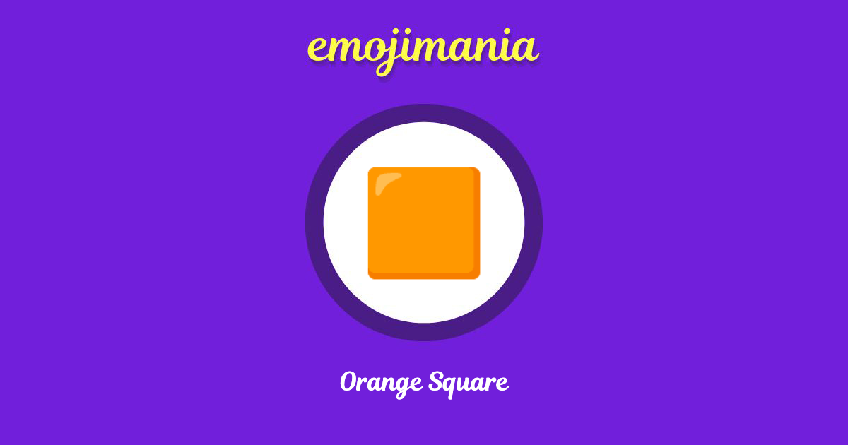 Orange Square Emoji copy and paste