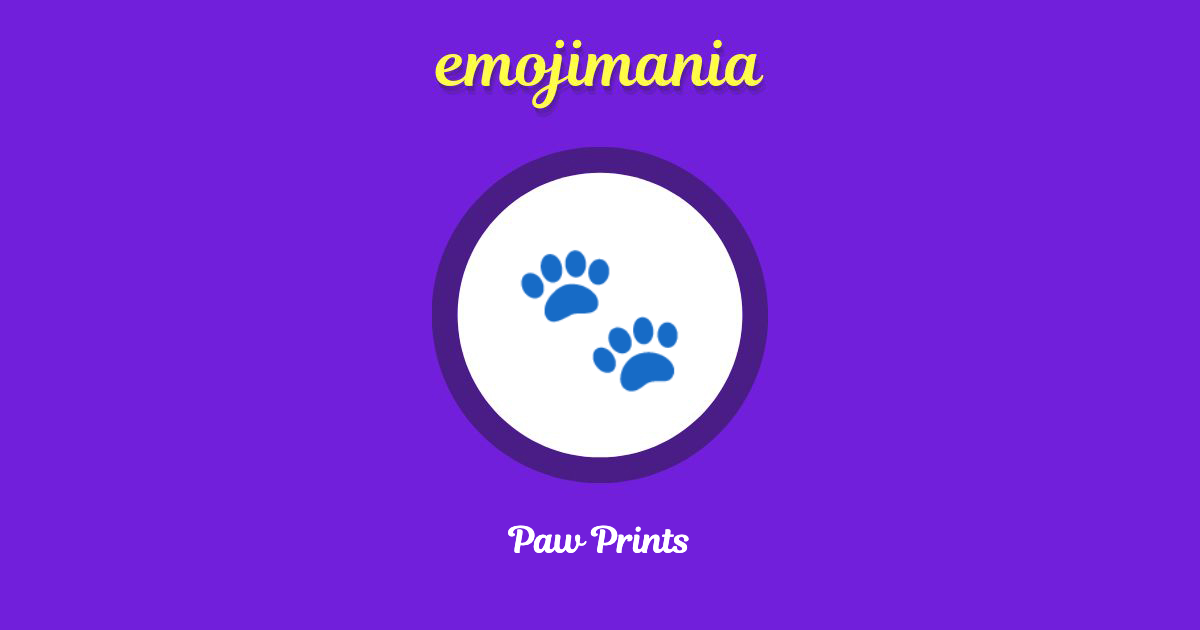 Paw Prints Emoji copy and paste
