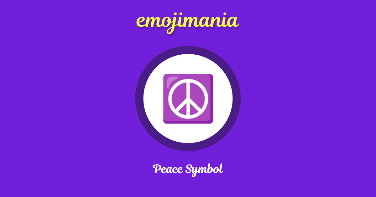 Peace Symbol Emoji copy and paste