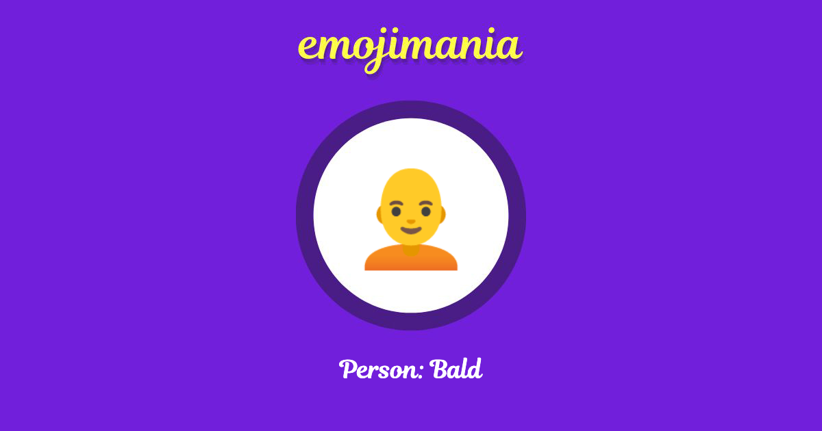Person: Bald Emoji copy and paste
