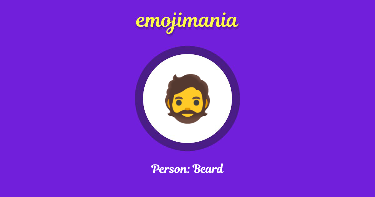 Person: Beard Emoji copy and paste