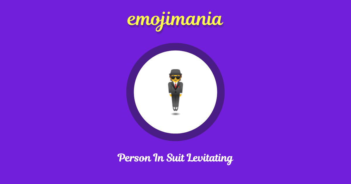 Person In Suit Levitating Emoji copy and paste