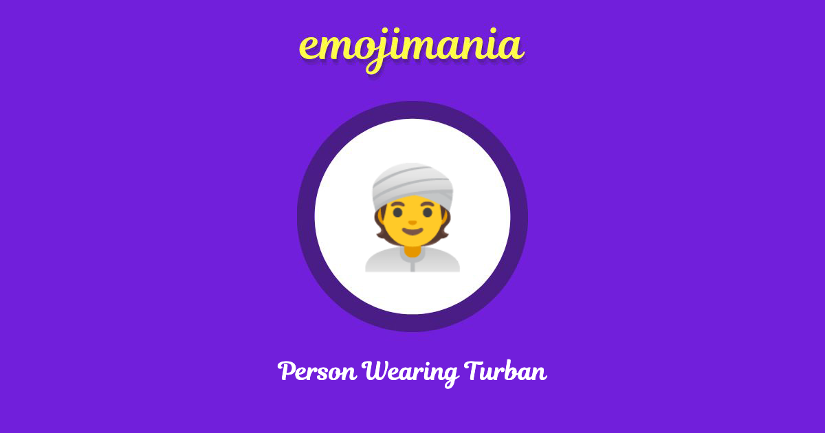 Person Wearing Turban Emoji copy and paste