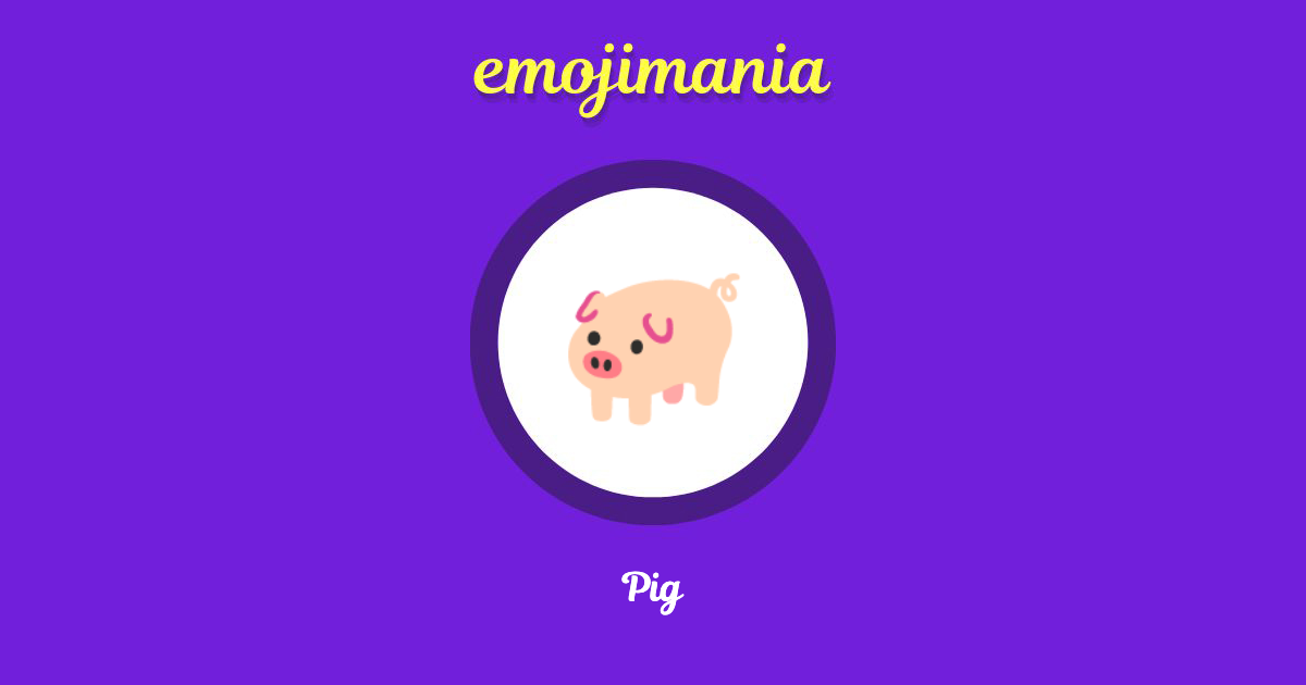 Pig Emoji copy and paste