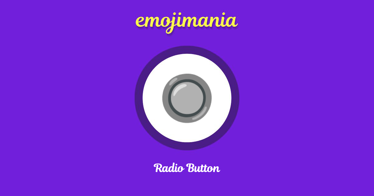 Radio Button Emoji copy and paste