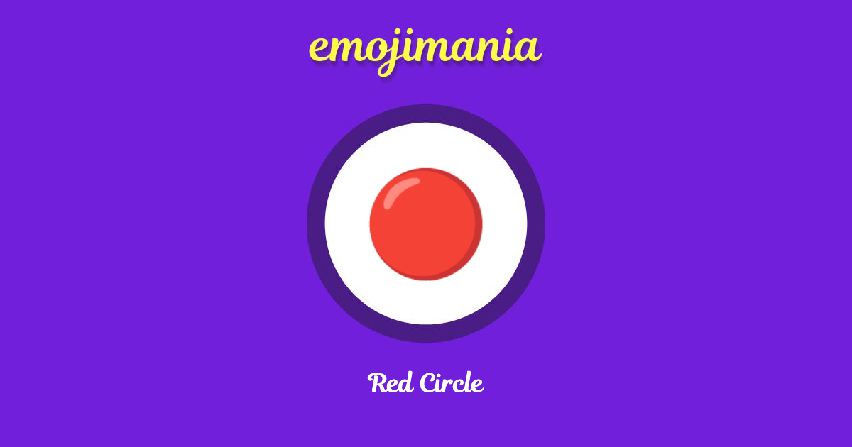 Red Circle Emoji copy and paste