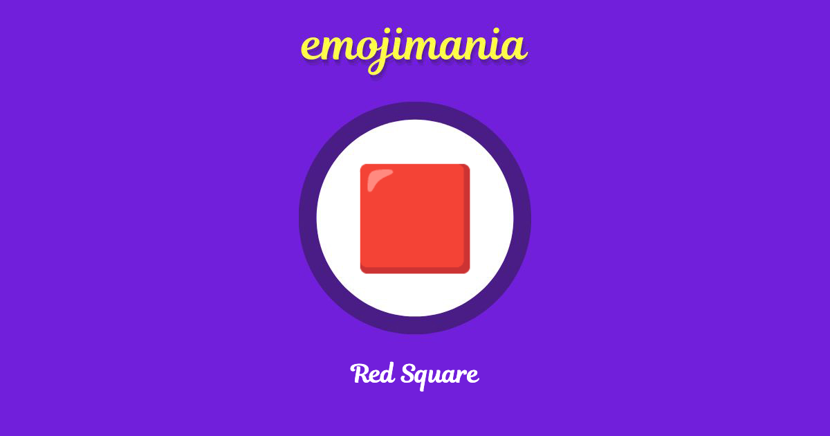 Red Square Emoji copy and paste