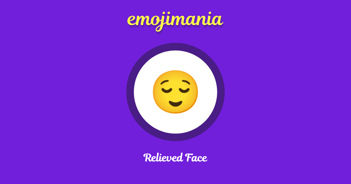 Relieved Face Emoji copy and paste