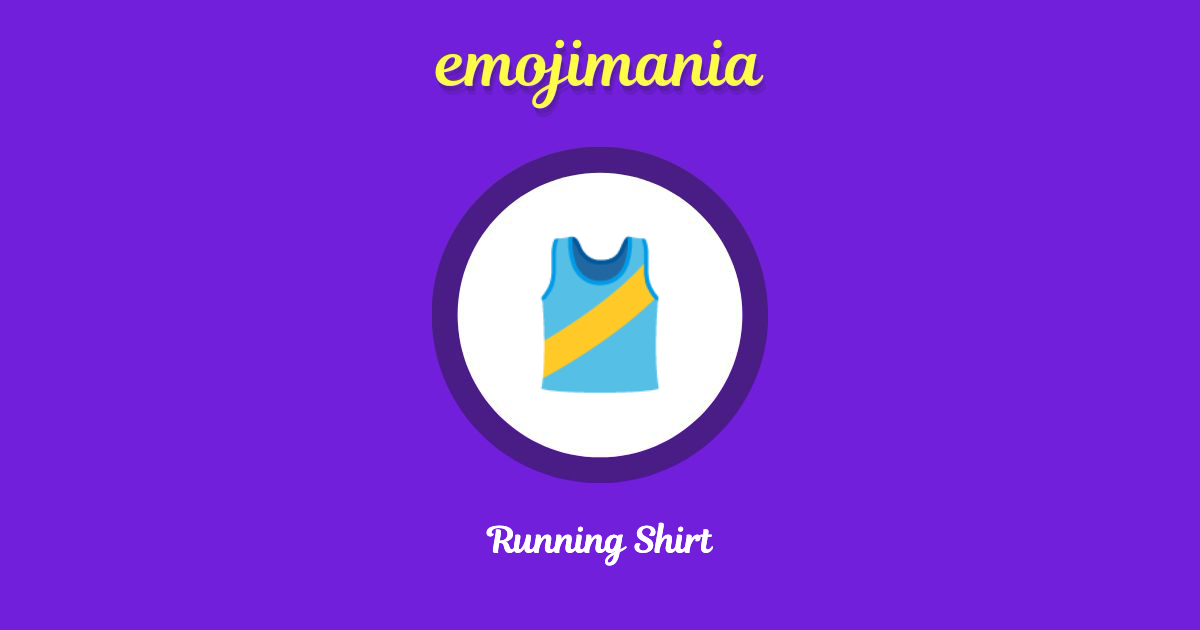 Running Shirt Emoji copy and paste