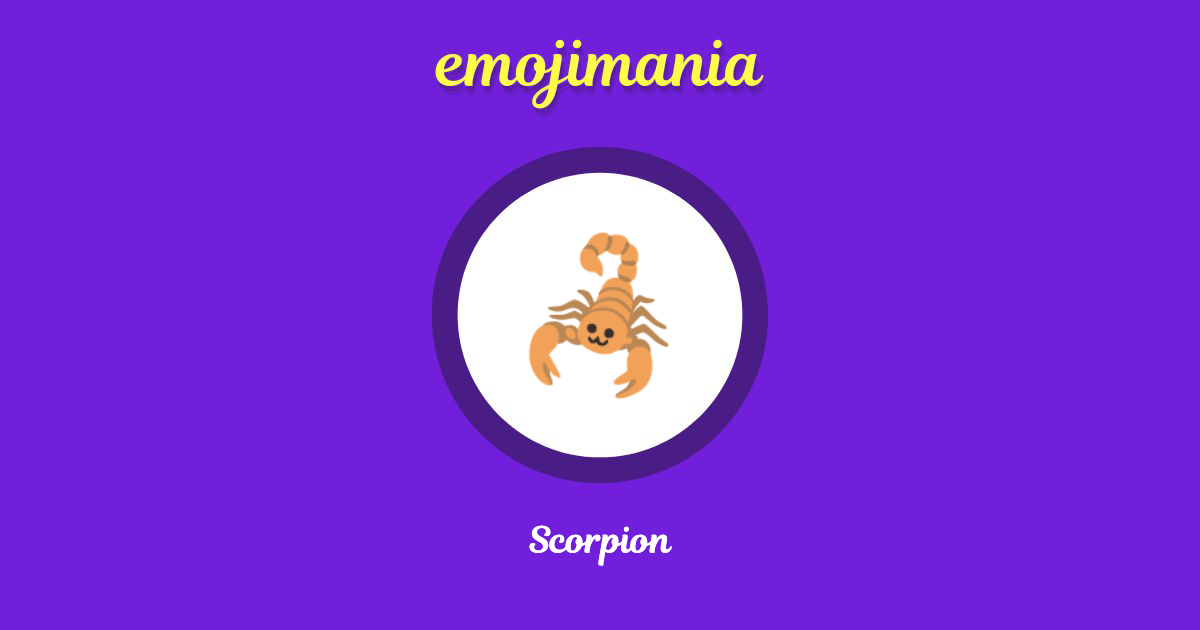 Scorpion Emoji copy and paste