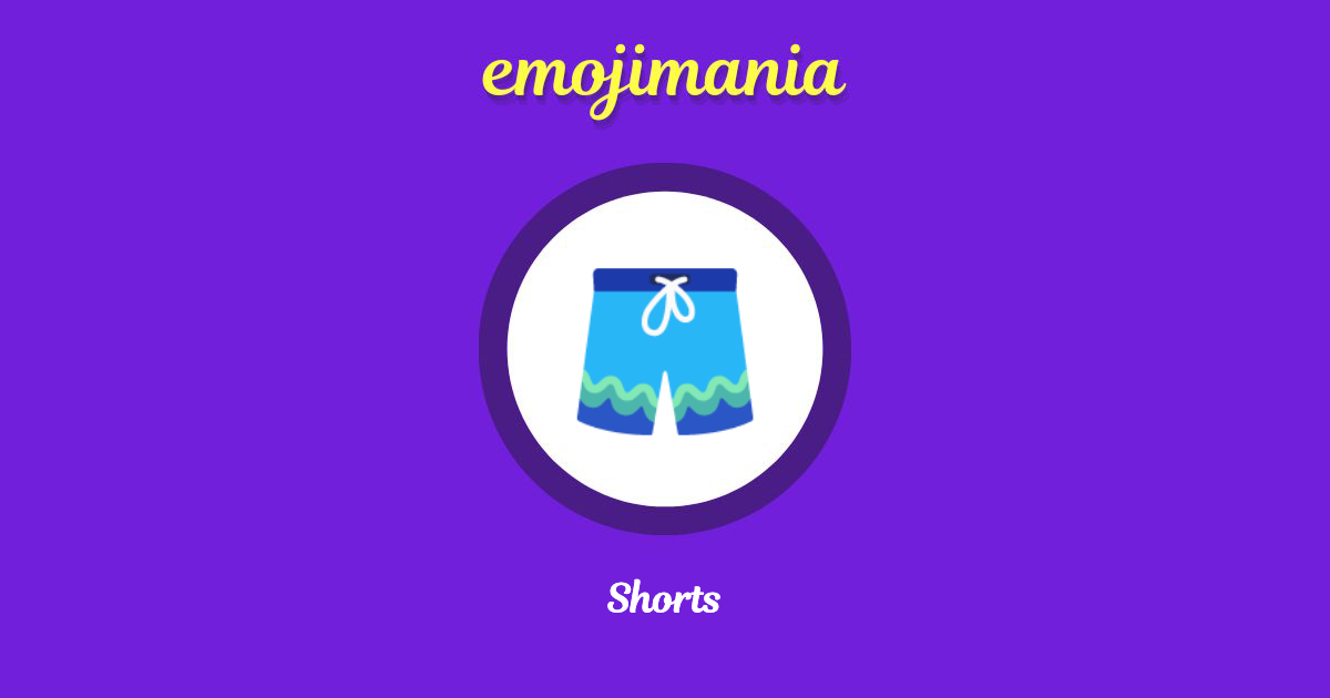 Shorts Emoji copy and paste
