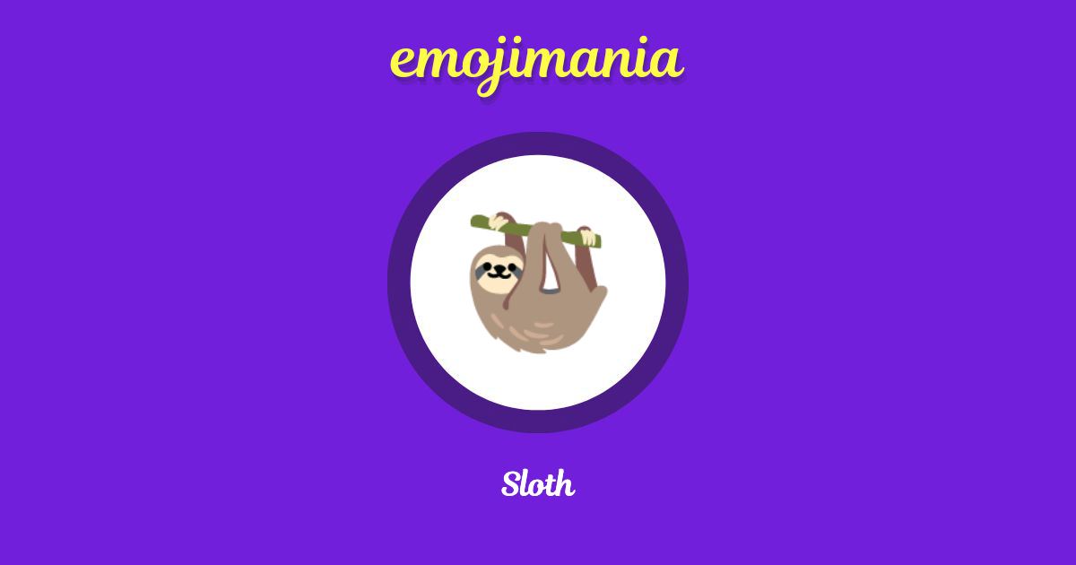 Sloth Emoji copy and paste