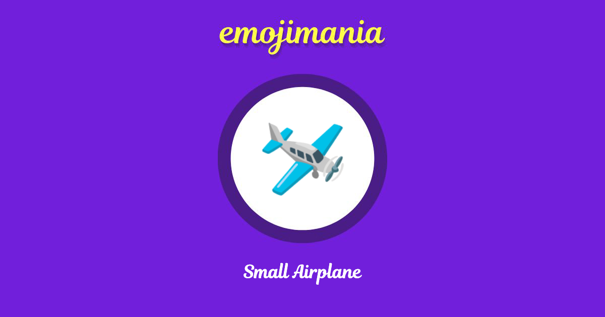 Small Airplane Emoji copy and paste