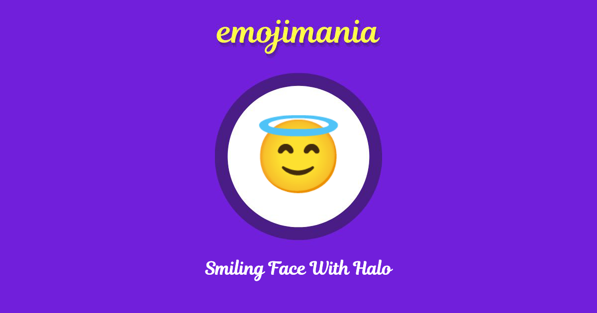 Smiling Face With Halo Emoji copy and paste