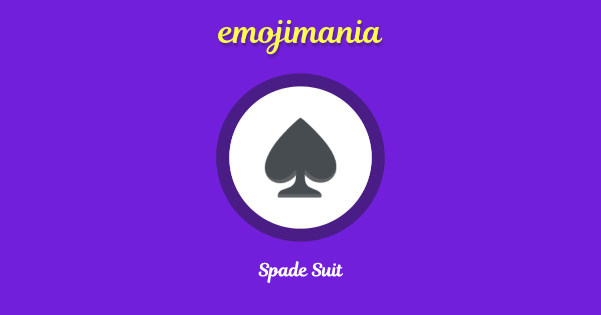 Spade Suit Emoji copy and paste