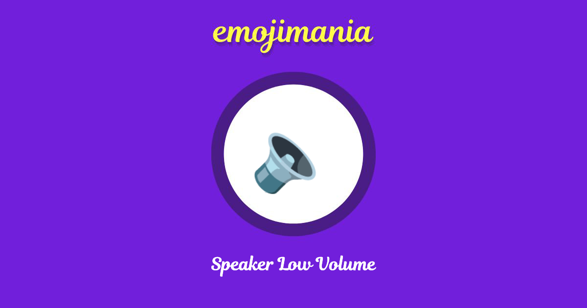 Speaker Low Volume Emoji copy and paste