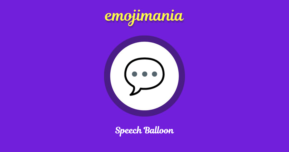 Speech Balloon Emoji copy and paste
