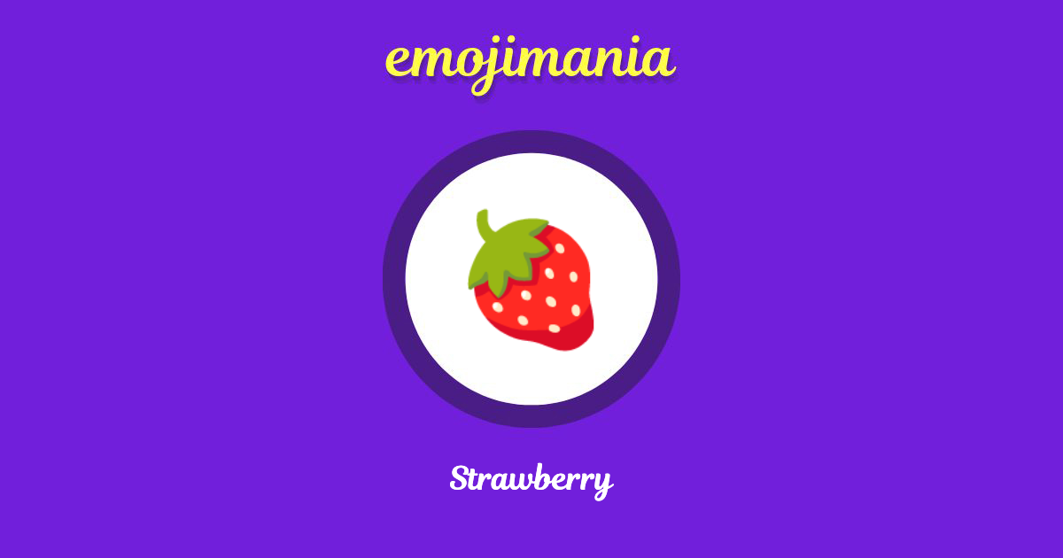 Strawberry Emoji copy and paste