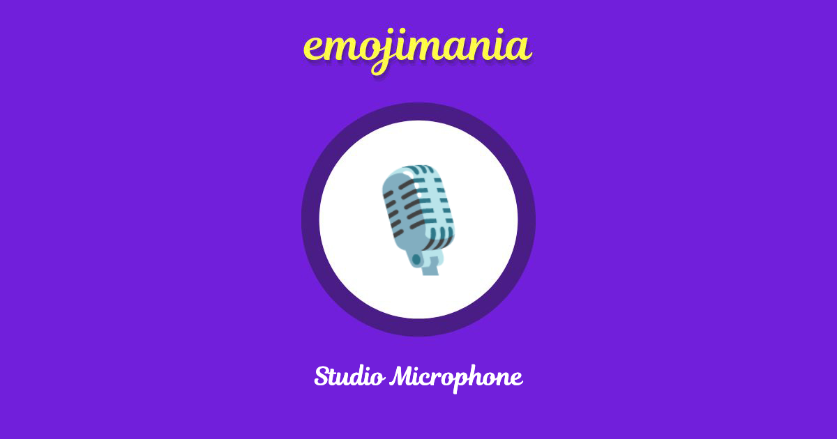 Studio Microphone Emoji copy and paste