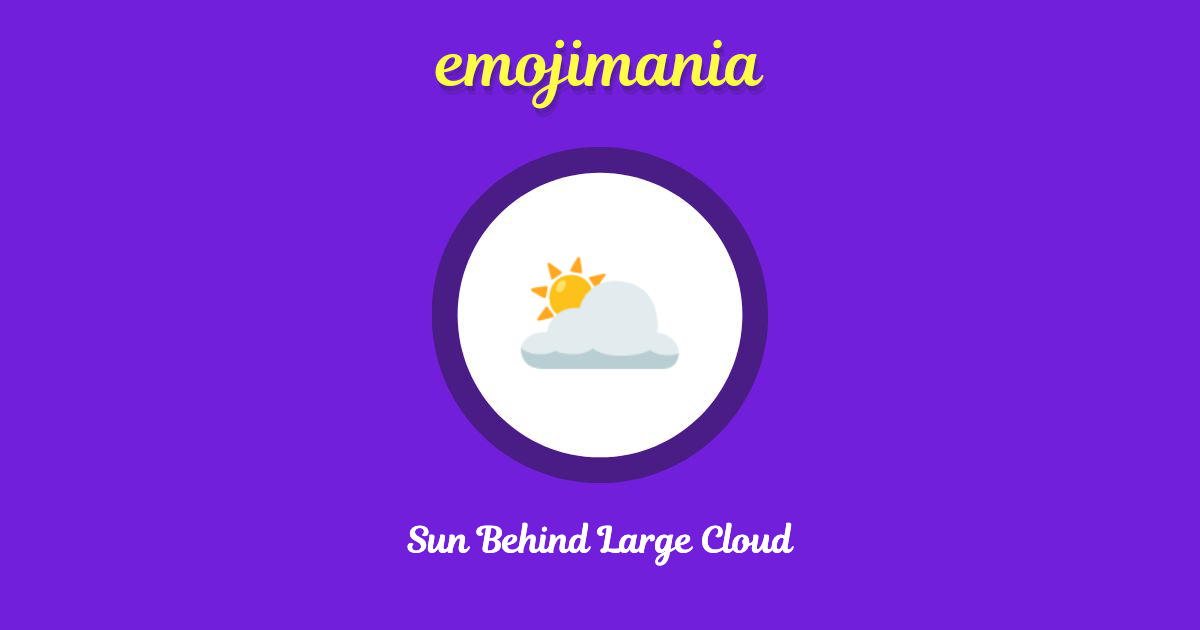 Sun Behind Large Cloud Emoji copy and paste