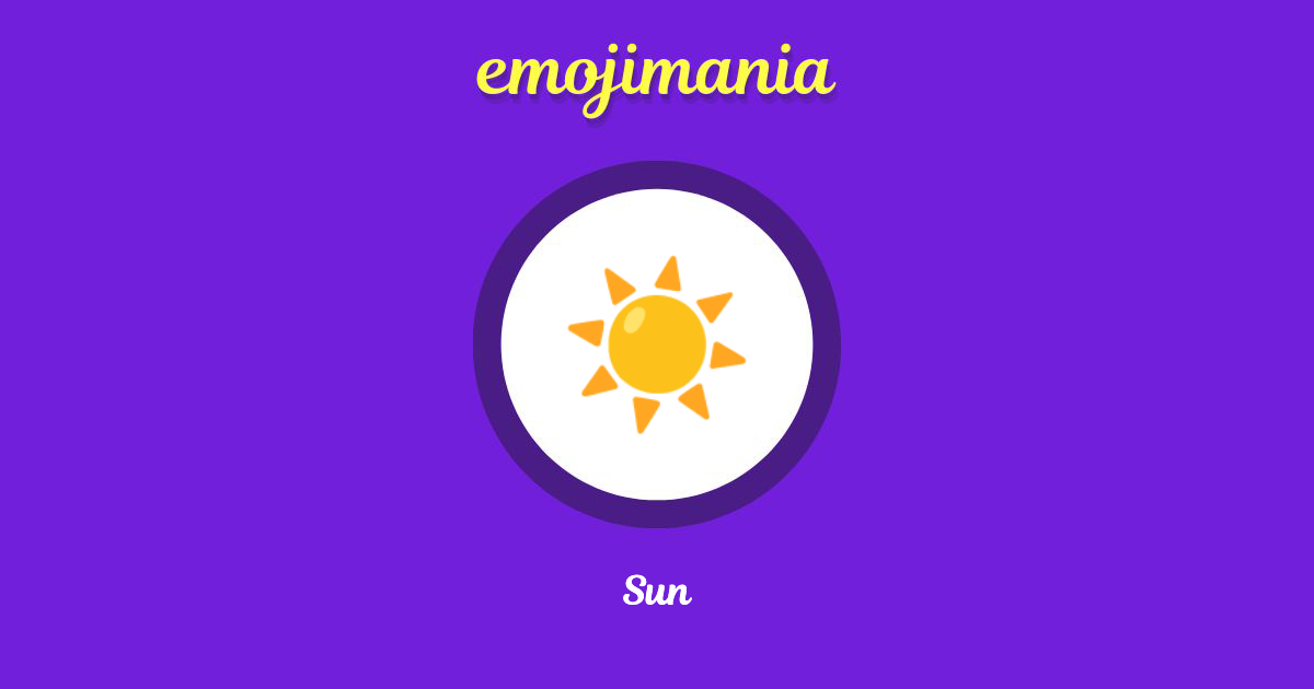 Sun Emoji copy and paste