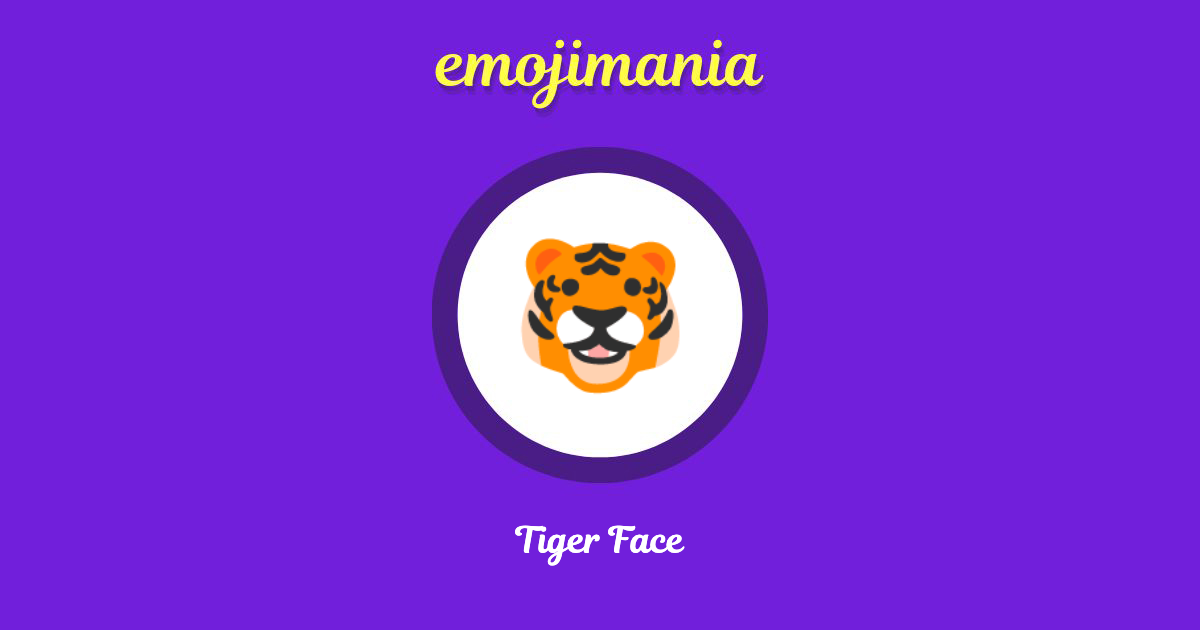 Tiger Face Emoji copy and paste