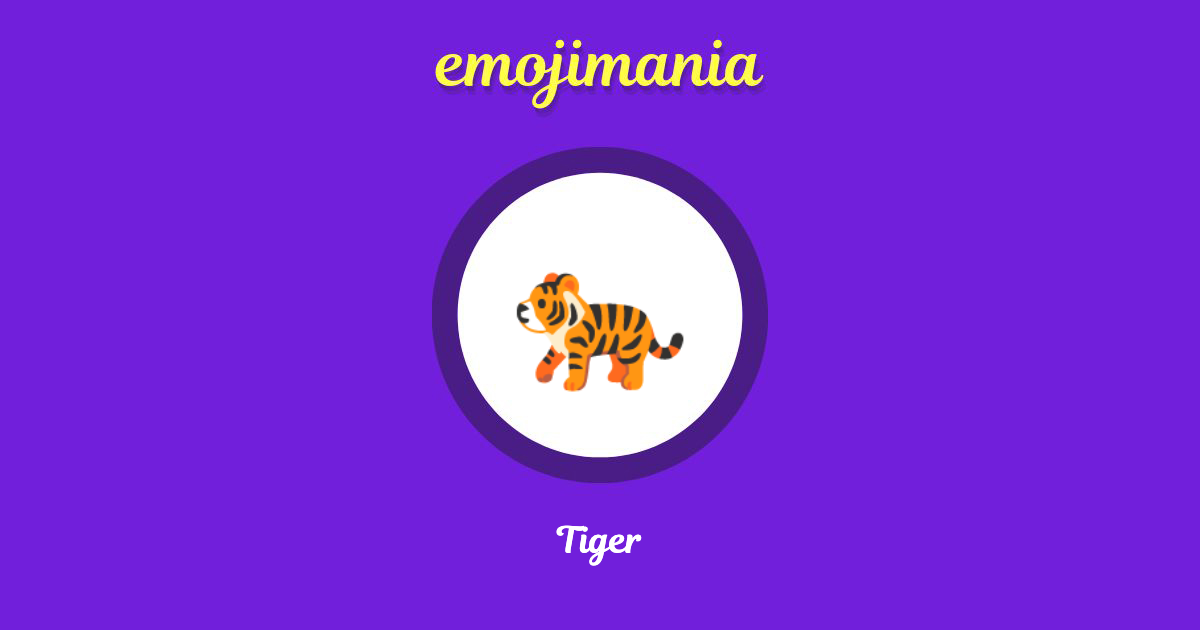 Tiger Emoji copy and paste