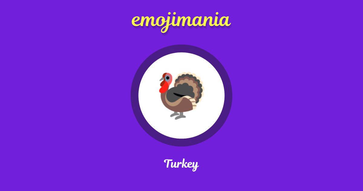 Turkey Emoji copy and paste