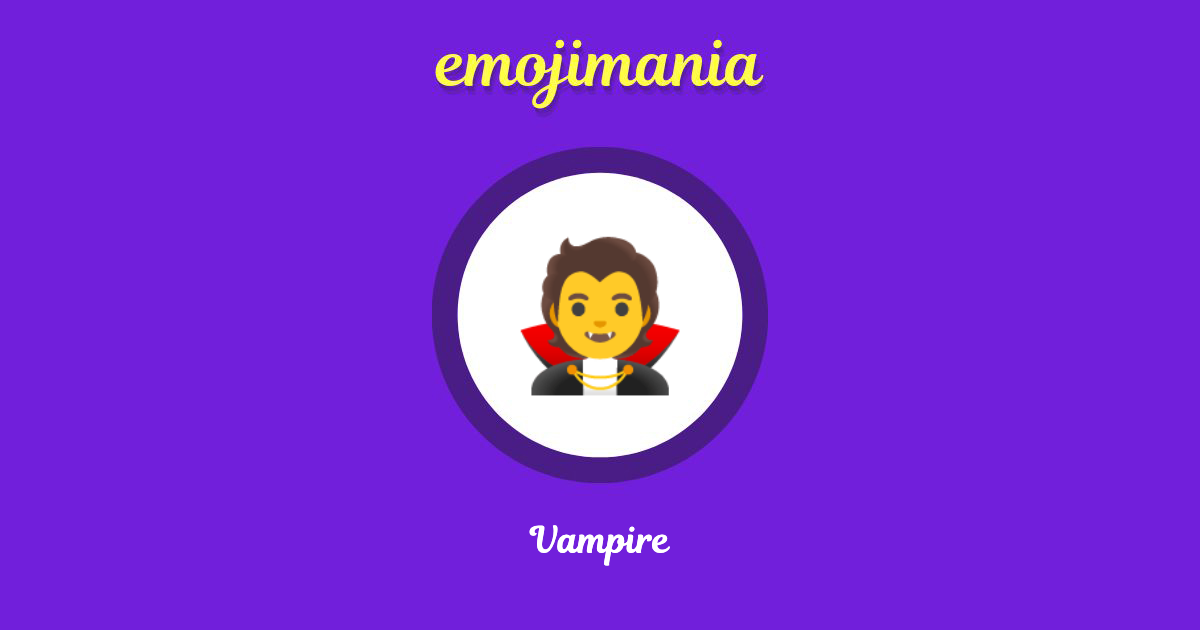 Vampire Emoji copy and paste