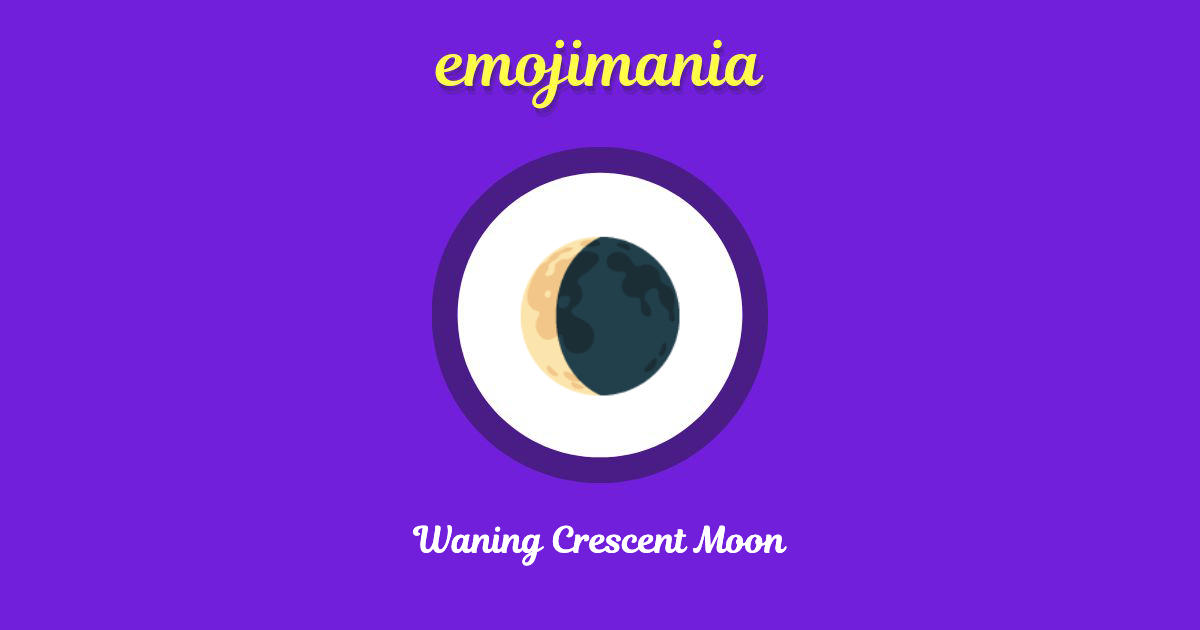Waning Crescent Moon Emoji copy and paste