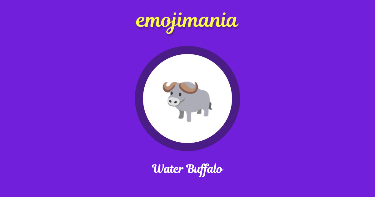 Water Buffalo Emoji copy and paste