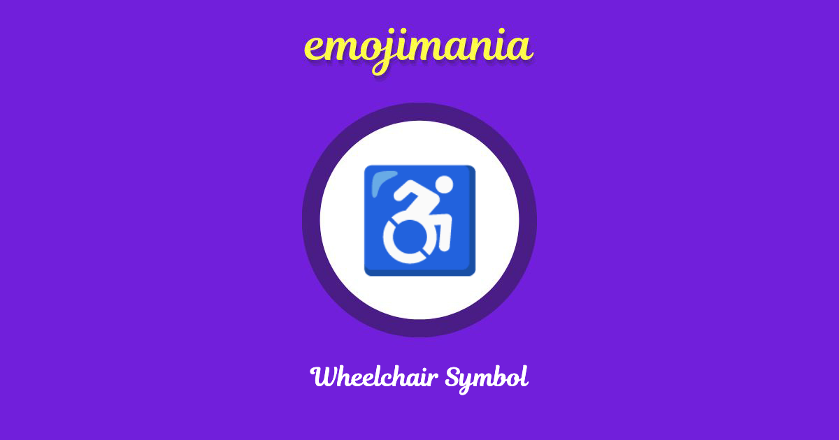 Wheelchair Symbol Emoji copy and paste