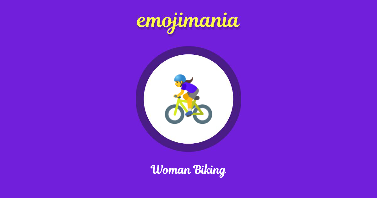 Woman Biking Emoji copy and paste