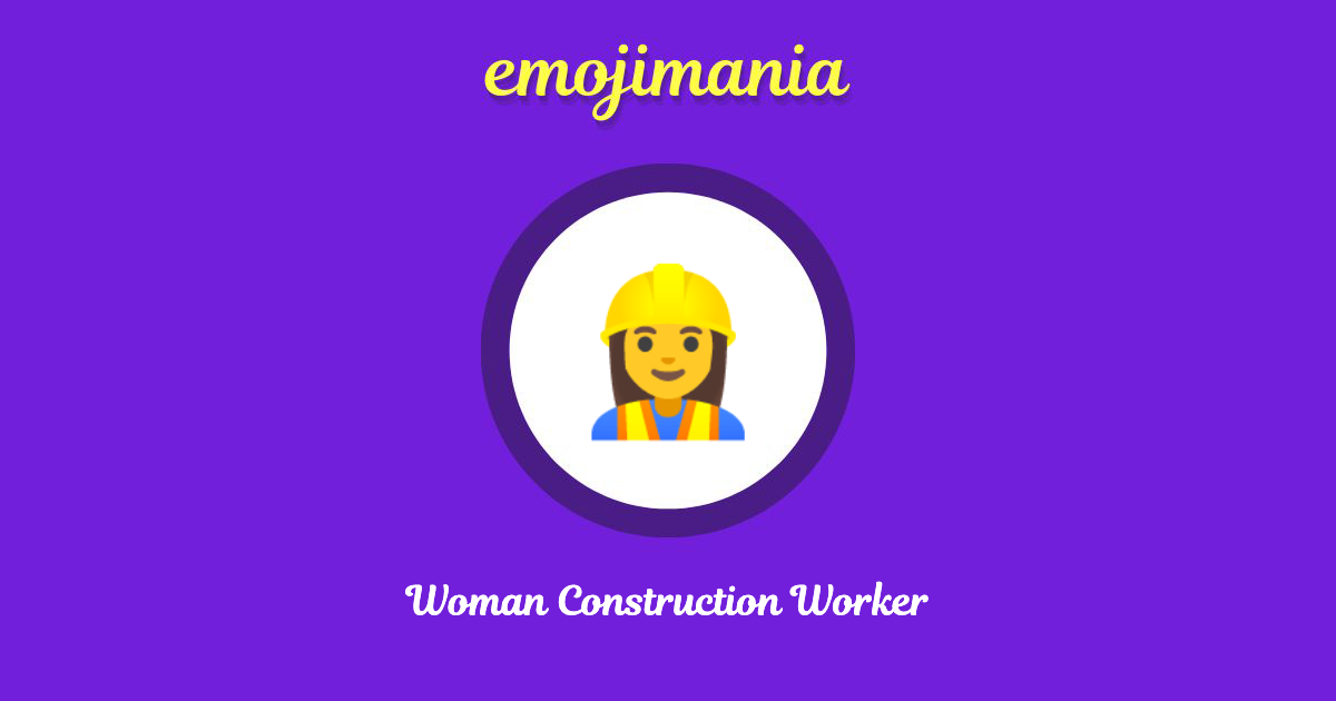 Woman Construction Worker Emoji copy and paste