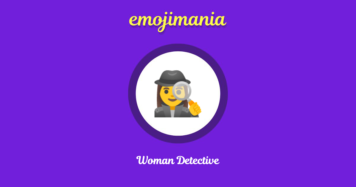 Woman Detective Emoji copy and paste