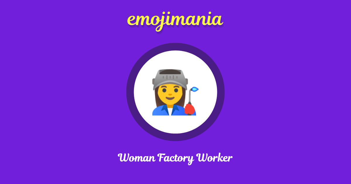 Woman Factory Worker Emoji copy and paste