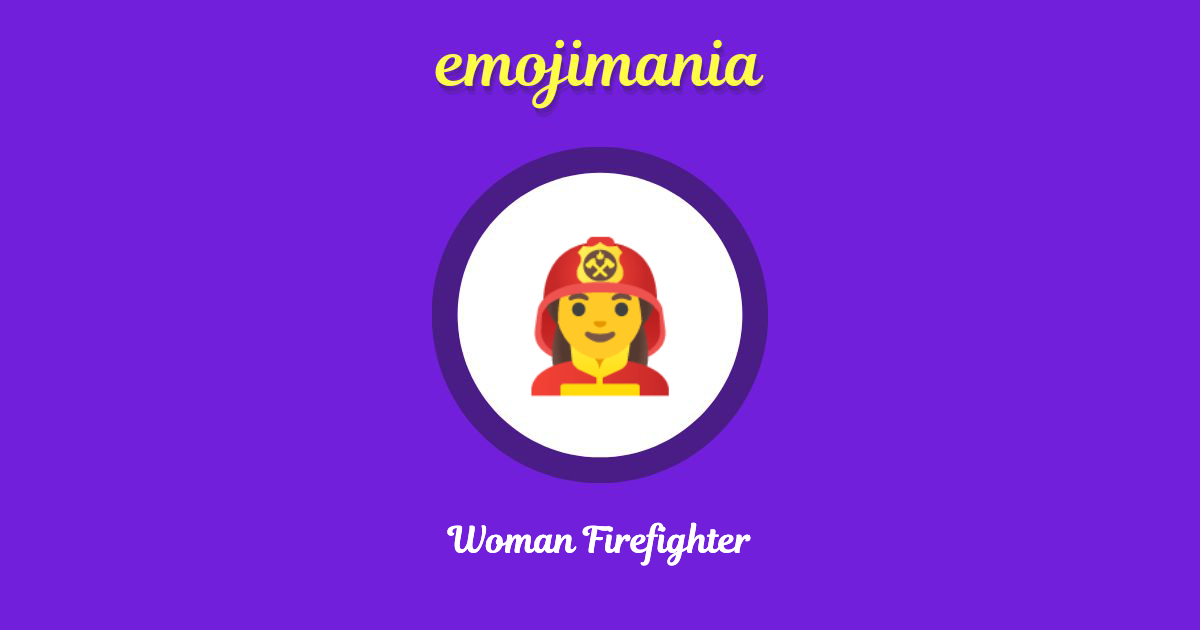 Woman Firefighter Emoji copy and paste