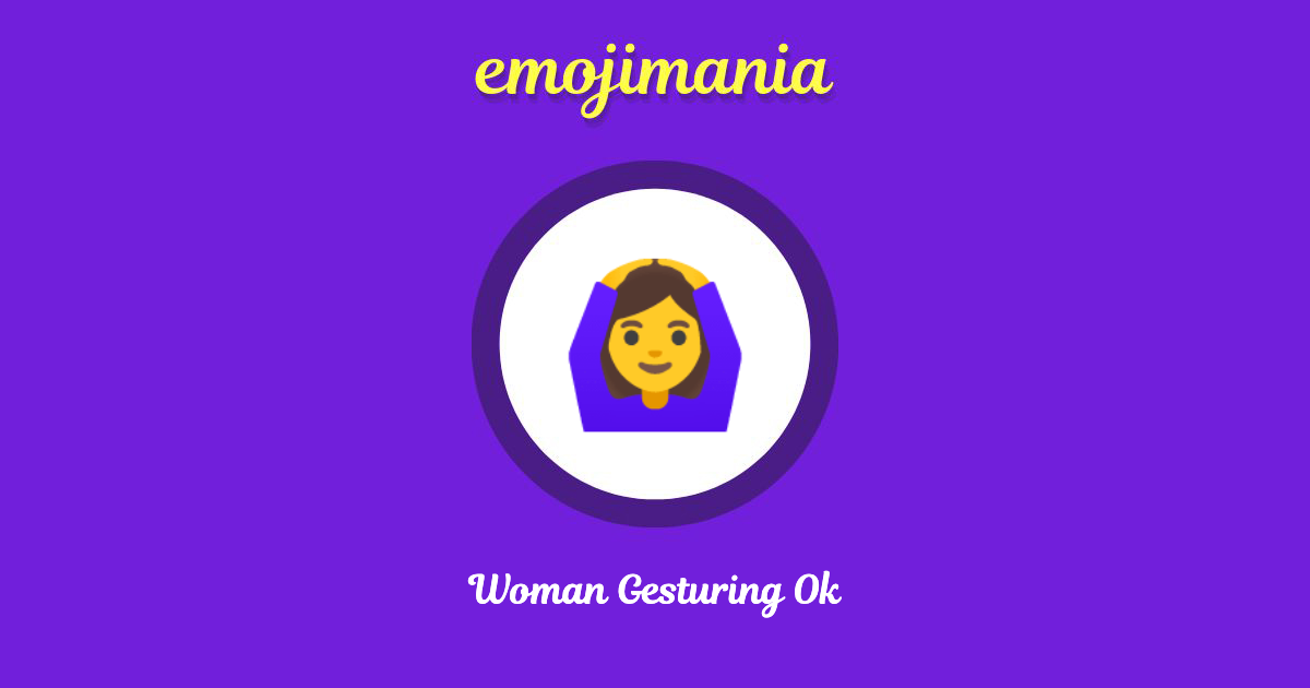 Woman Gesturing Ok Emoji copy and paste