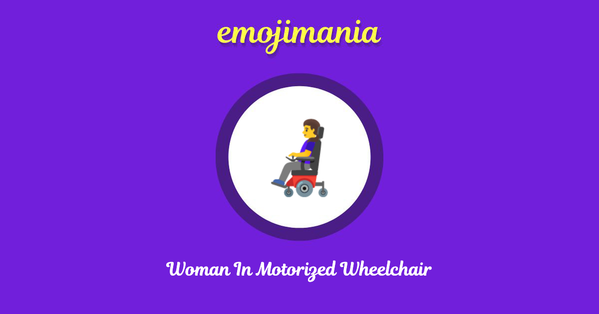 Woman In Motorized Wheelchair Emoji copy and paste