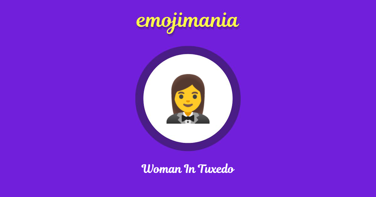 Woman In Tuxedo Emoji copy and paste