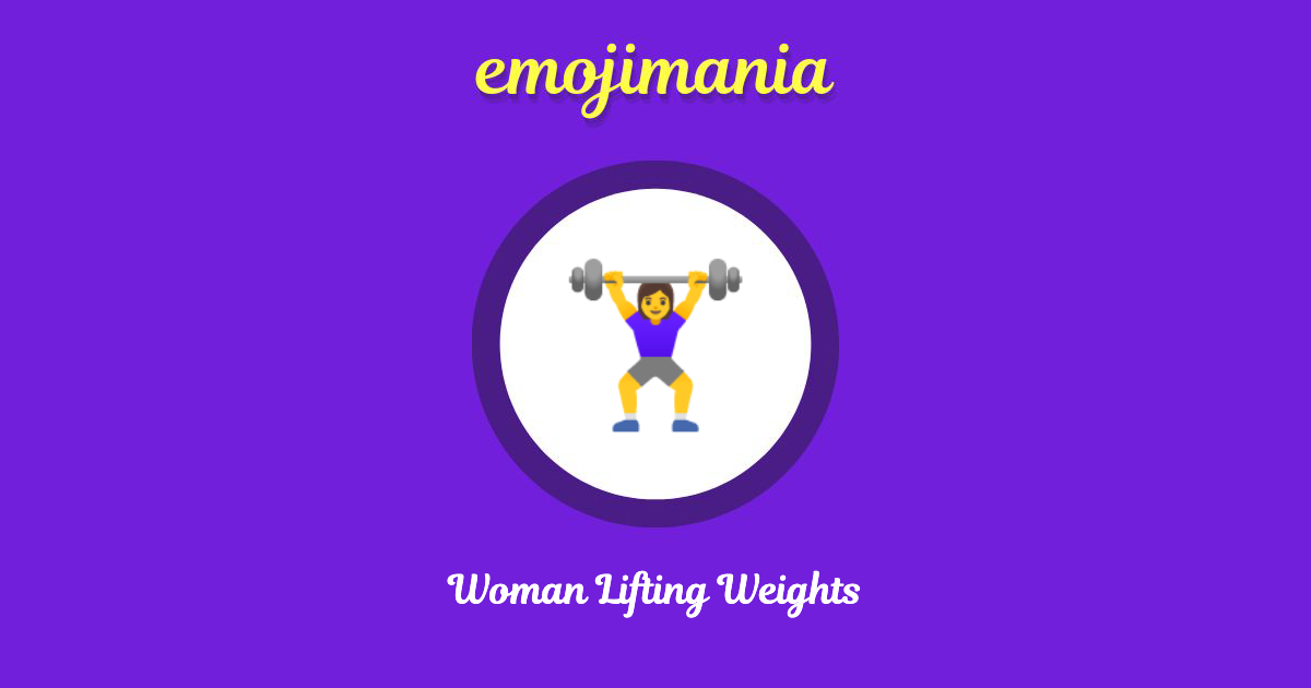 Woman Lifting Weights Emoji copy and paste